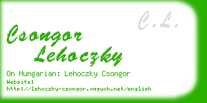 csongor lehoczky business card